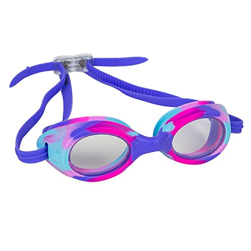 Splaqua Kinder-Schwimmbrille für Jungen und Mädchen, verstellbare Träger, Silikon-Augendichtung, UV-Schutz und Anti-Beschlag-Gläser, Violett von Splaqua