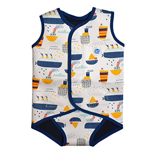 Splash About Baby - Mädchen Wrap Wetsuit Einteiliger Badeanzug, Tug Boats, 6-18 Monate EU Splash About Baby - Mädchen Wrap Wetsuit Einteiliger Badeanzug, Tug Boats, 6-18 Monate EU von Splash About
