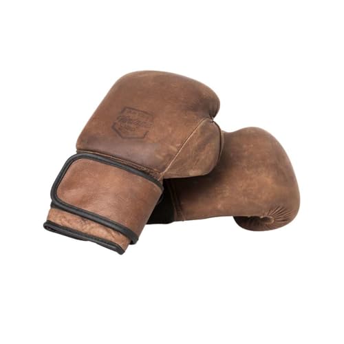 Vintage Series Boxhandschuhe 12 oz, hochwertiges Leder, belastbar und langlebig von Sport Knight