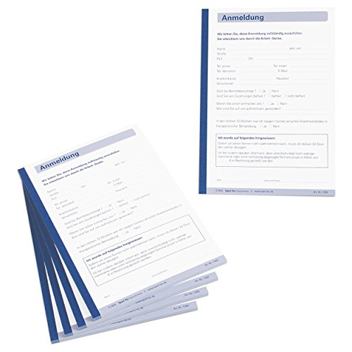 Anmeldung Vordruck Behandlung Therapie Anmeldeformular 5Blöcke à 50 Blatt DIN A6 Anmeldung Vordruck Behandlung Therapie Anmeldeformular 5Blöcke à 50 Blatt DIN A6 von Sport-Tec