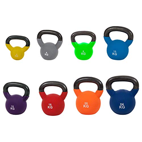 Kettlebell, Kugelhantel, Kugelgewicht, Kraftsport, Hantel, Set 8-tlg: 4-24 kg von Sport-Tec