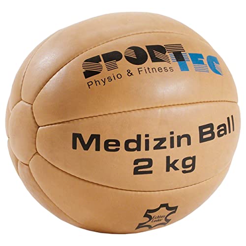 Sport-Tec Medizinball aus Leder, ø 23 cm, 2 kg Sport-Tec Medizinball aus Leder, ø 23 cm, 2 kg von Sport-Tec