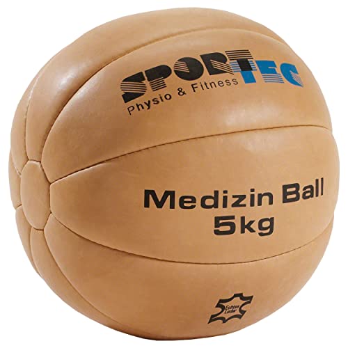 Sport-Tec Medizinball aus Leder, ø 30 cm, 5 kg von Sport-Tec