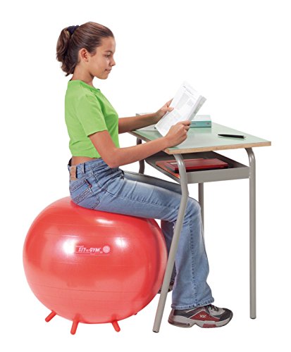 Sit'n Gym Sitzball Gymnastikball Yogaball Bürostuhl Büroball Gymball, 55 cm ROT von GYMNIC