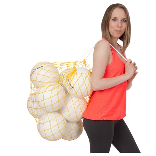 Sport-Tec Ballnetz Balltragenetz Balltasche für 9 Bälle Fußbälle Handbälle, GELB Sport-Tec Ballnetz Balltragenetz Balltasche für 9 Bälle Fußbälle Handbälle, GELB von Sport-Tec