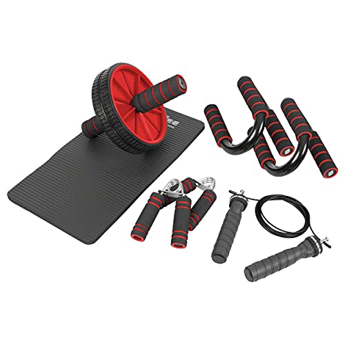 Sport-Tec Fitness-Set, 4-tlg., Push-Up Griffe, Bauchtrainer, Handtrainer, Springseil von Sport-Tec