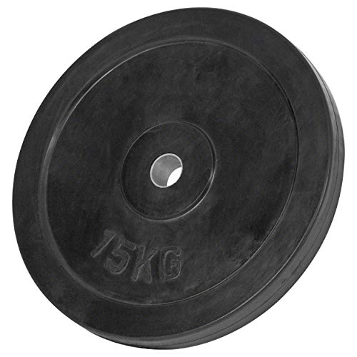 Sport-Tec Hantelscheibe mit Gummiüberzug, Hantel, Gewichte, Stück: 15 kg von Sport-Tec