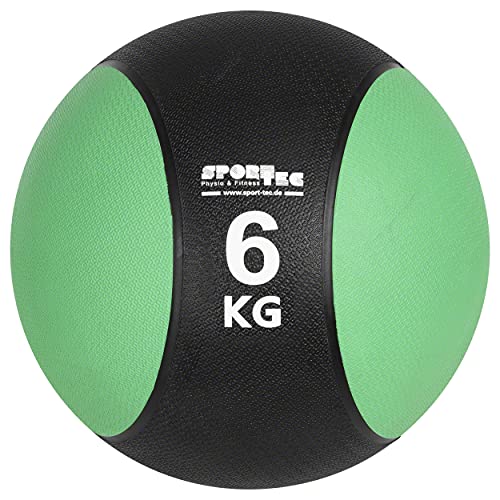 Sport-Tec Medizinball Gewichtsball Trainingsball ø 28 cm, 6 kg, grün von Sport-Tec