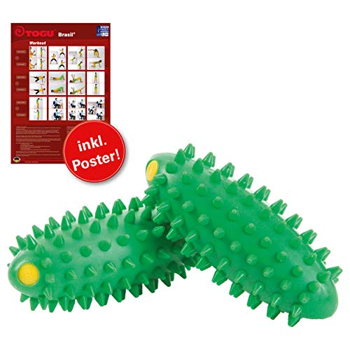 TOGU Tiefenmuskeltrainer Brasil Massagerolle Triggerpunktmassage Selbstmassage 2 Stück, inkl. Übungsposter TOGU Tiefenmuskeltrainer Brasil Massagerolle Triggerpunktmassage Selbstmassage 2 Stück, inkl. Übungsposter von Sport-Tec