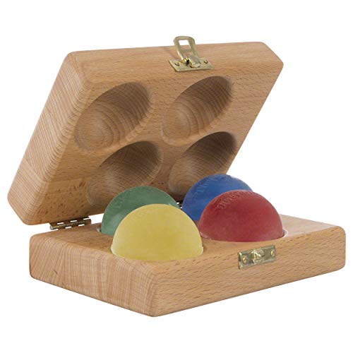 Sport-Tec Thera Band Handtrainer-Set Fingertrainer Antistressball, 4 Stärken inkl. Holzbox von Sport-Tec