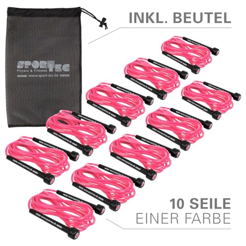 Springseil Speed Rope-Set, verstellbar, 300 cm, 10 Stück, inkl. Aufbewahrungsbeutel von Sport-Tec