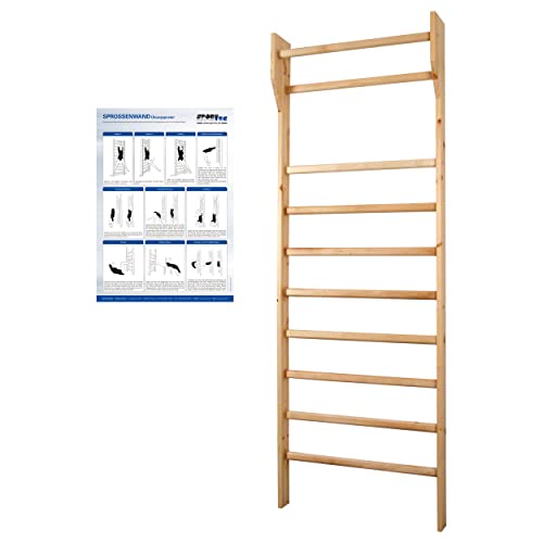 Sprossenwand Kletterwand Turnwand Klettergerüst Gymnasik Fitness, 80x230 cm Sprossenwand Kletterwand Turnwand Klettergerüst Gymnasik Fitness, 80x230 cm von Sport-Tec