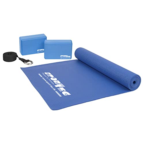 Yoga Starter Set, Matte, Block, Gurt, Pilates, Gymnastik, Fitness, Stretch, Balance, Sport, 4-TLG Yoga Starter Set, Matte, Block, Gurt, Pilates, Gymnastik, Fitness, Stretch, Balance, Sport, 4-TLG von Sport-Tec