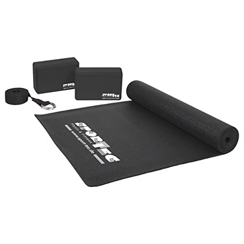 Yoga Starter Set, Matte, Block, Gurt, Pilates, Gymnastik, Fitness, Stretch, Balance, Sport, 4-TLG Yoga Starter Set, Matte, Block, Gurt, Pilates, Gymnastik, Fitness, Stretch, Balance, Sport, 4-TLG von Sport-Tec