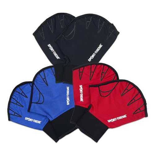 Sport-Thieme Aquafitness-Handschuhe aus Neopren | Hochwertige Schwimmhandschuhe für Aqua-Fitness, Aqua-Jogging, Wassergymnastik | In S, M, L | Blau, Rot, Türkis | Markenqualität von Sport-Thieme