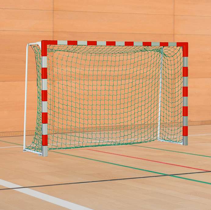 Sport-Thieme Handballtor mit fest stehenden Netzbügeln, Rot-Silber, IHF, Tortiefe 1 m Sport-Thieme Handballtor mit fest stehenden Netzbügeln, Rot-Silber, IHF, Tortiefe 1 m von Sport-Thieme