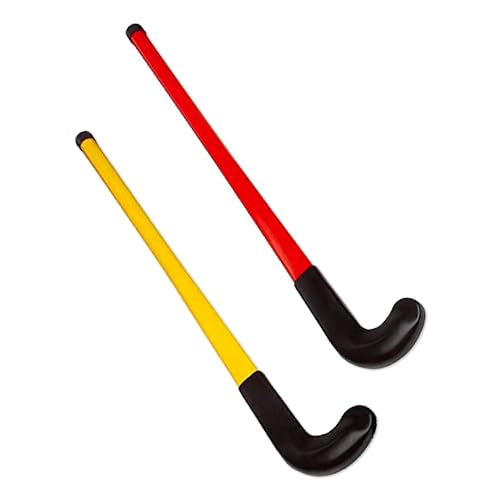 Sport-Thieme Hockeyschläger School | 89 cm | 400 g | rot, gelb | Ideal für den Schulsport | elastisch und bruchsicher | weicher Fuß | hinterlässt keinerlei Streifen | stabil von Sport-Thieme