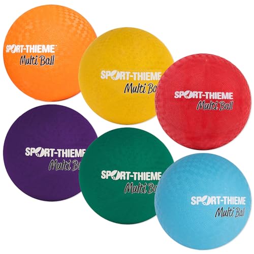 Sport-Thieme MultiBall | 1x Spielball, Trainingsball, Kickball, Wasserball | Griffig, Weich, Robust | In sechs versch. Farben u. 2 Größen | Gummi/Nylon | Nadelventil | Markenqualität von Sport-Thieme