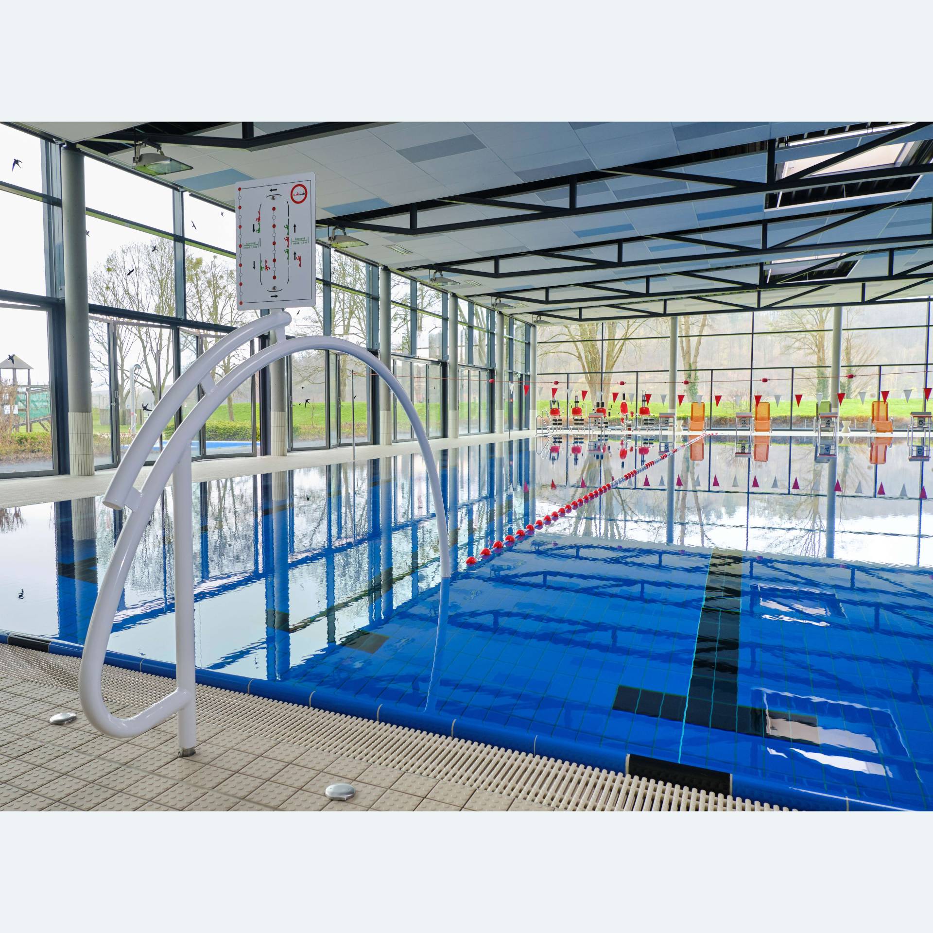 Sport-Thieme Schwimmautobahn "Trennleine", 25 m, mit Adapter für 40 mm Bodenhülsen, Hallenbad von Sport-Thieme