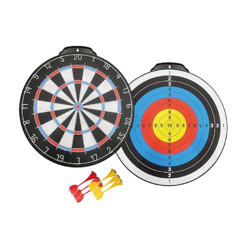 Sport1 Magnetic Double Dartboard Set Dartscheibe 45cm / 6 Dartpfeile Magnetische Spitze Dartscheibe Profi Dartscheibe Dartspiel Dartspiel Dual Use Bull's Eye und Targets von Sport1 One The Sport Maker