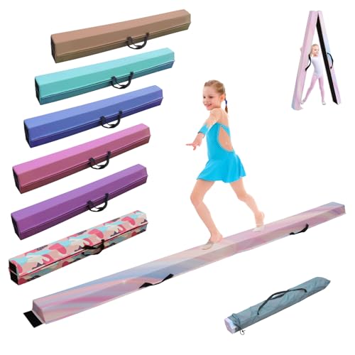 SportBob schwebebalken Kinder Schwebebalken klappbar Balken Gymnastik 240cm PU Leder schwebebalken für zuhause balancierbalken Balance Beam Training Beam für Kinder, Fitness/Training/Turnen von SportBob