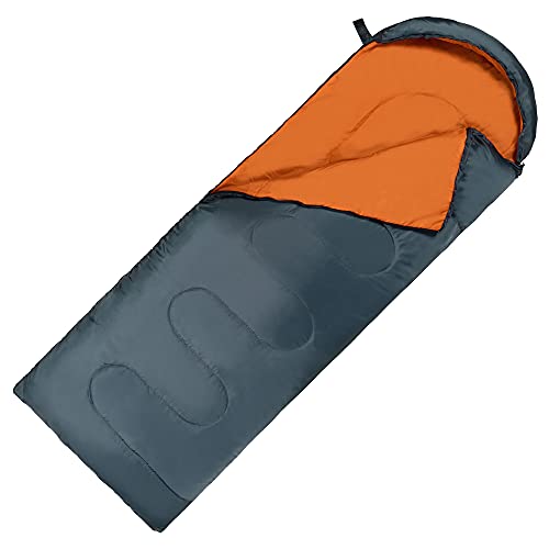 DREI-Jahreszeiten-Ultraleichter - Schlafsack für Camping Sommer Mumienschlafsack Ultraleicht Outdoor-Komforttemperatur 1 ° C bis 20 ° C - Unisex 210 x 75 cm (Grün-Orange) von SportVida