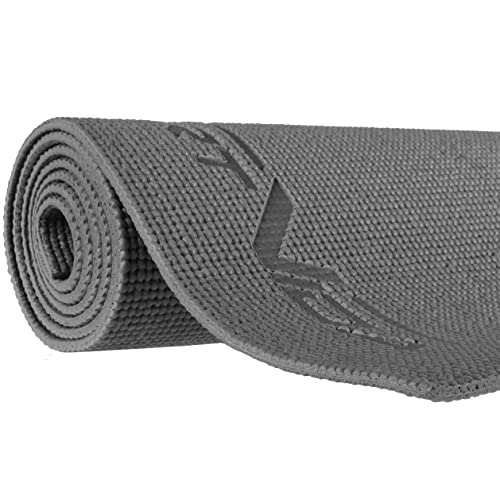 SportVida Yogamatte dünn rutschfest Fitnessmatte für Yoga Pilates Gymnastikmatte Matte aus Schaumstoff PVC | 173 x 60 cm | Dicke 0,4cm / 0,6cm | Farbenauswahl (Grau, 0,6 cm) von SportVida