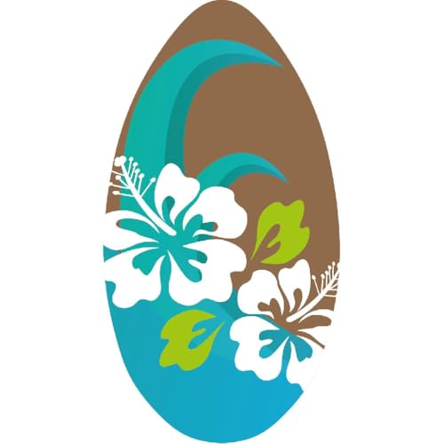 Skimboard 96cm Surfbrett aus Holz mit Blumenmuster Skimboard 96cm Surfbrett aus Holz mit Blumenmuster von SportX