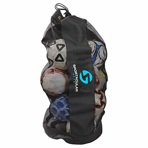 Sportacular Gear Balltasche für 16 Bälle mit Tragegurt | Ballnetz, Ballsack | Fußball, Basketball, Handball, Volleyball von Sportacular Gear