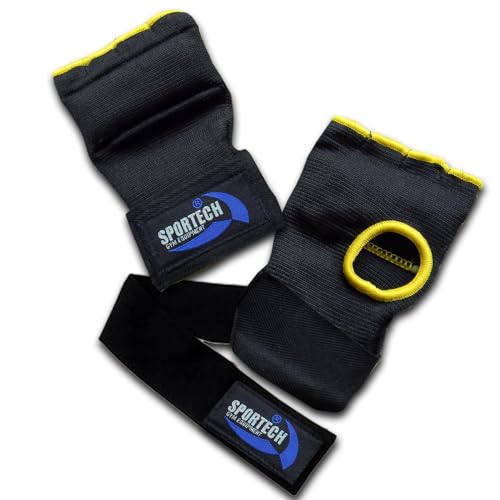Sportech Italia - Gepolsterte Bandagen unter Boxhandschuhen, Handgelenkbandagen für Bandagen und Handschutz, ideal für Boxhandschuhe, FitBox-Handschuhe, Kickbox-Training, Muay Thai, MMA (XL) von Sportech Italia
