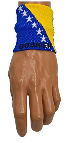 sportfanshop24 Schweißband/Armband/Handgelenkband BOSNIEN HERZEGOWINA 1 Stück sehr gute Qualität von Sportfanshop24