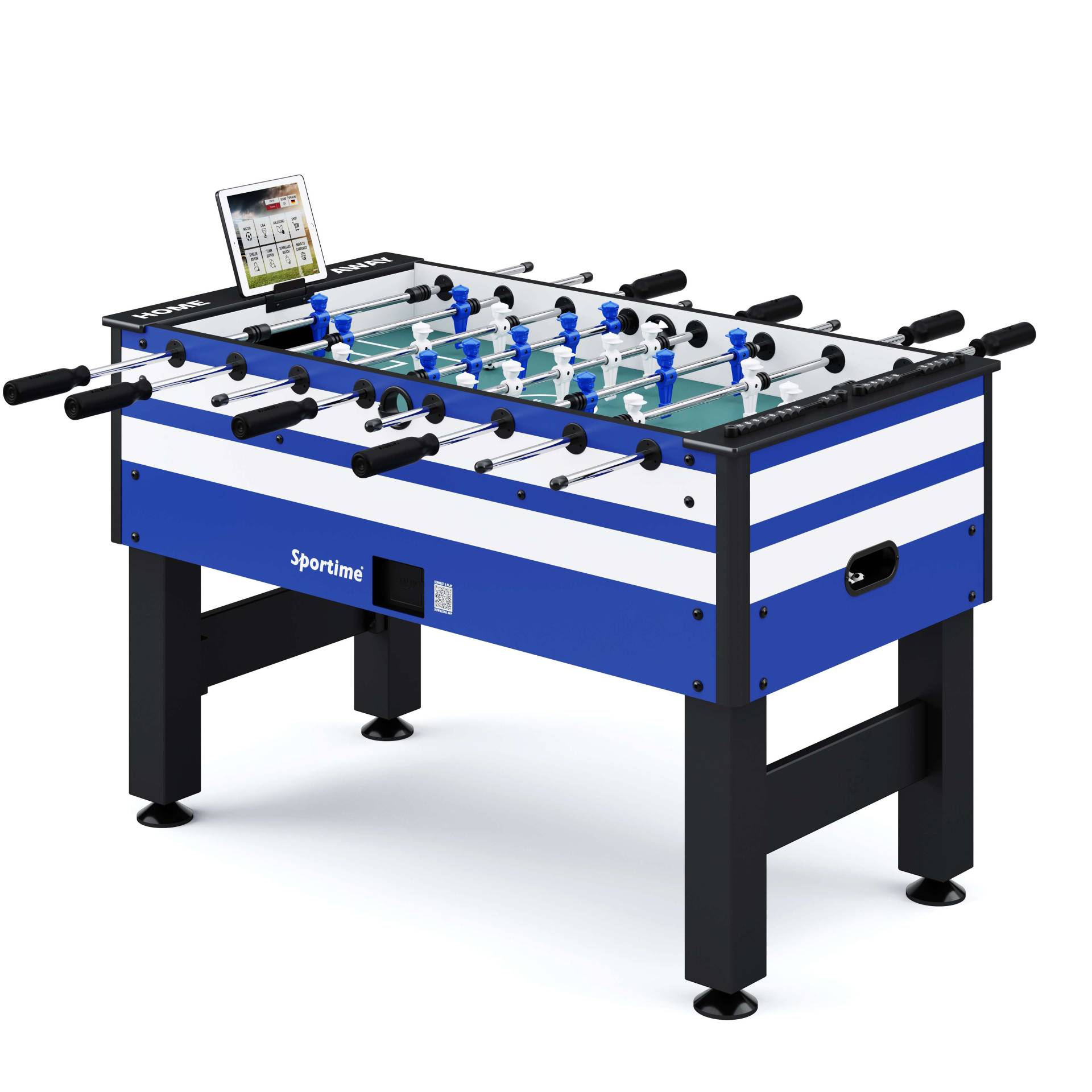 Sportime Tischkicker "Connect & Play" - Deutschland Edition, Korpus Blau-Weiß, Figuren Blau-Weiß, Special Edition von Sportime