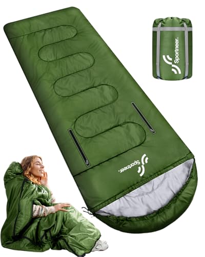 Schlafsack, Sportneer Anziehbarer Deckenschlafsäcke 220 x 84 cm tragbarer 4-Jahreszeiten-Schlafsack mit Reißverschluss für Arme und Füße, für Erwachsene Camping Wandern Reisen, Grün Schlafsack, Sportneer Anziehbarer Deckenschlafsäcke 220 x 84 cm tragbarer 4-Jahreszeiten-Schlafsack mit Reißverschluss für Arme und Füße, für Erwachsene Camping Wandern Reisen, Grün von Sportneer