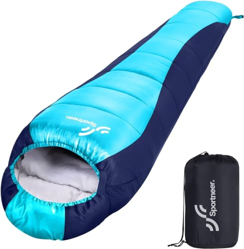 Schlafsack Outdoor Mumienschlafsack: Sportneer 3–4 Jahreszeiten Leichtes Wasserabweisend Schlafsack 5 ℃ - 15 ℃ für Reise Festival Camping Indoor Kleines Packmaß & Ultraleicht, Blau Schlafsack Outdoor Mumienschlafsack: Sportneer 3–4 Jahreszeiten Leichtes Wasserabweisend Schlafsack 5 ℃ - 15 ℃ für Reise Festival Camping Indoor Kleines Packmaß & Ultraleicht, Blau von Sportneer