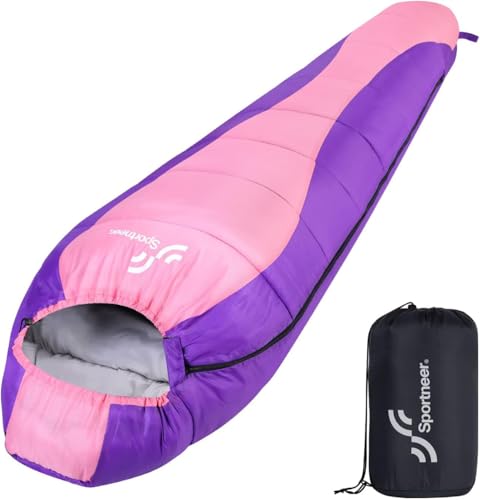 Schlafsack Outdoor Mumienschlafsack: Sportneer 3–4 Jahreszeiten Leichtes Wasserabweisend Schlafsack 5 ℃ - 15 ℃ für Reise Festival Camping Indoor Kleines Packmaß & Ultraleicht, Rosa Schlafsack Outdoor Mumienschlafsack: Sportneer 3–4 Jahreszeiten Leichtes Wasserabweisend Schlafsack 5 ℃ - 15 ℃ für Reise Festival Camping Indoor Kleines Packmaß & Ultraleicht, Rosa von Sportneer
