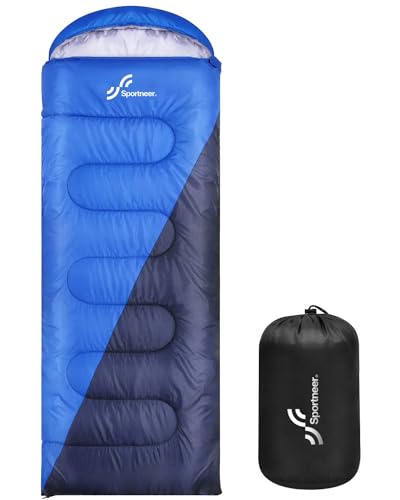 Schlafsack Outdoor für Camping: Sportneer 3-4 Jahreszeiten Sommerschlafsack Schlafsäcke Winter Sleeping Bag Kleines Packmaß Tragbar Ultraleicht 1,7kg Full Filling für Erwachsene Trekking Reise von Sportneer