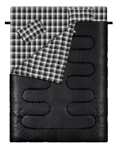 Schlafsack Winter Winterschlafsack Outdoor: Sportneer Schlafsäcke 2 Personen Doppelschlafsack 220x150cm, 2.75kg mit 2 Kissen, Vier Doppel Zippern, Erwachsene Deckenschlafsack für Familie, Schwarz Schlafsack Winter Winterschlafsack Outdoor: Sportneer Schlafsäcke 2 Personen Doppelschlafsack 220x150cm, 2.75kg mit 2 Kissen, Vier Doppel Zippern, Erwachsene Deckenschlafsack für Familie, Schwarz von Sportneer