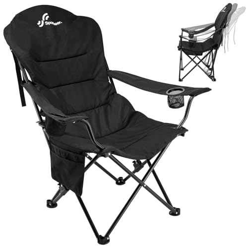 Sportneer Campingstuhl Faltbar Klappstuhl: Klappstuhl Camping bis 160 kg 3 Verstellbar Winkel Camping Stuhl Angelstuhl mit Rückenlehne Kopfstütze und Tragetasche, Faltstuhl Camping Outdoor, Schwarz Sportneer Campingstuhl Faltbar Klappstuhl: Klappstuhl Camping bis 160 kg 3 Verstellbar Winkel Camping Stuhl Angelstuhl mit Rückenlehne Kopfstütze und Tragetasche, Faltstuhl Camping Outdoor, Schwarz von Sportneer
