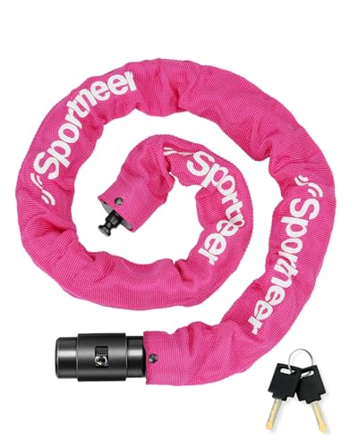 Sportneer Fahrradschloss Hohe Sicherheits Kettenschloss 100cm Lang mit 8mm Starker Hochleistungs-Fahrradschlösser Gehärtetem Stahl, Anti-Diebstahl-Schloss für Motorrad/Rad/Tür/Zaun/Grill 2 Schlüssel Sportneer Fahrradschloss Hohe Sicherheits Kettenschloss 100cm Lang mit 8mm Starker Hochleistungs-Fahrradschlösser Gehärtetem Stahl, Anti-Diebstahl-Schloss für Motorrad/Rad/Tür/Zaun/Grill 2 Schlüssel von Sportneer