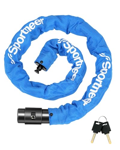Sportneer Fahrradschloss Hohe Sicherheits Kettenschloss 100cm Lang mit 8mm Starker Hochleistungs-Fahrradschlösser Gehärtetem Stahl, Anti-Diebstahl-Schloss für Motorrad/Rad/Tür/Zaun/Grill 2 Schlüssel Sportneer Fahrradschloss Hohe Sicherheits Kettenschloss 100cm Lang mit 8mm Starker Hochleistungs-Fahrradschlösser Gehärtetem Stahl, Anti-Diebstahl-Schloss für Motorrad/Rad/Tür/Zaun/Grill 2 Schlüssel von Sportneer