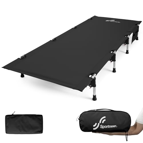 Feldbett Klappbar 190×70cm, Aluminium Reisebett Erwachsene Camping Bett bis 150kg Gästebett Klappbar Camping Liege für Zelten Wandern Outdoor Wanderung, Reisen, Strand Feldbett Klappbar 190×70cm, Aluminium Reisebett Erwachsene Camping Bett bis 150kg Gästebett Klappbar Camping Liege für Zelten Wandern Outdoor Wanderung, Reisen, Strand von Sportneer