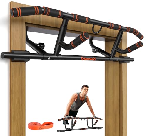 Sportneer Klimmzugstange für Türrahmen mit Klappgriff – Klimmzugstange mit Mehreren Griffen für den Türrahmen, Tragkraft 200 kg, Klimmzugstange für Krafttraining für Oberkörperfitness, Klimmzugstange Sportneer Klimmzugstange für Türrahmen mit Klappgriff – Klimmzugstange mit Mehreren Griffen für den Türrahmen, Tragkraft 200 kg, Klimmzugstange für Krafttraining für Oberkörperfitness, Klimmzugstange von Sportneer