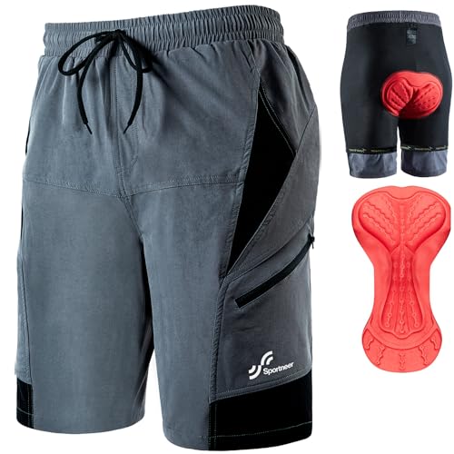 Sportneer MTB Shorts für Herren, MTB, gepolstert, Radler-Shorts für Herren, 3D-gefüttert, Mountainbike, Radfahren, Sport, für Radfahren im Freien Sportneer MTB Shorts für Herren, MTB, gepolstert, Radler-Shorts für Herren, 3D-gefüttert, Mountainbike, Radfahren, Sport, für Radfahren im Freien von Sportneer