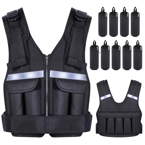 Sportneer Verstellbare Gewichtsweste 0,9-8kg, 9-in-1 Schnell Verstellbare Laufweste für Männer und Frauen, Krafttraining, Calisthenics und Gym, Hochwertige Weight Vest von Sportneer