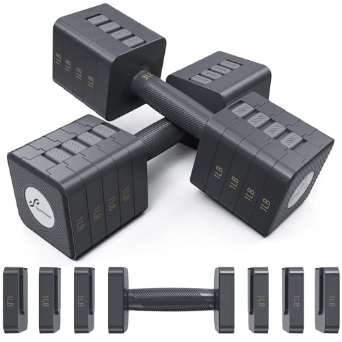 Sportneer Verstellbare Hanteln, Handgewichte-Set: 5-in-1-Gewichtsverstellung, 5 kg Hanteln, Set mit 2 freien Gewichten, schnell verstellbares Hantel-Gewichtsset, Heim-Fitnessstudio, Krafttraining Sportneer Verstellbare Hanteln, Handgewichte-Set: 5-in-1-Gewichtsverstellung, 5 kg Hanteln, Set mit 2 freien Gewichten, schnell verstellbares Hantel-Gewichtsset, Heim-Fitnessstudio, Krafttraining von Sportneer