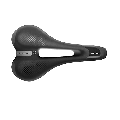 Sportourer Sportourer UNKNOWN Sportourer FLX Gel Super Flow Hi-Viz Fahrradsattel, schwarz, One Size von Selle Italia