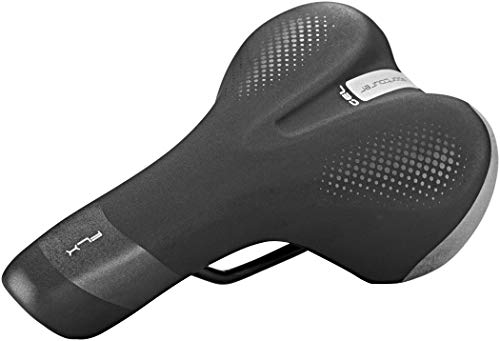Sportourer Herren FLX Man Gel Hi-Viz Fahrradsattel, schwarz, One Size Sportourer Herren FLX Man Gel Hi-Viz Fahrradsattel, schwarz, One Size von Sportourer