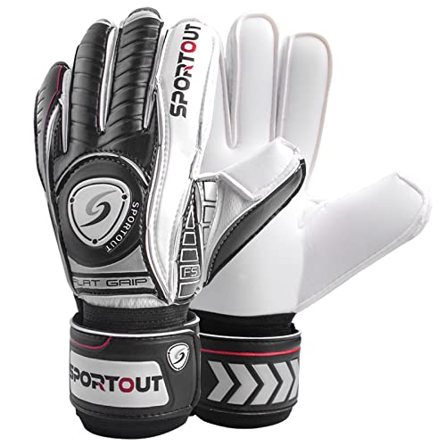 Sportout Torwarthandschuhe mit Fingersave, Fußballhandschuhe, Torwarthandschuhe Herren, 4mm Latex, für Kinder, Erwachsene und Jugendliche- Sportout Torwarthandschuhe mit Fingersave, Fußballhandschuhe, Torwarthandschuhe Herren, 4mm Latex, für Kinder, Erwachsene und Jugendliche- von Sportout