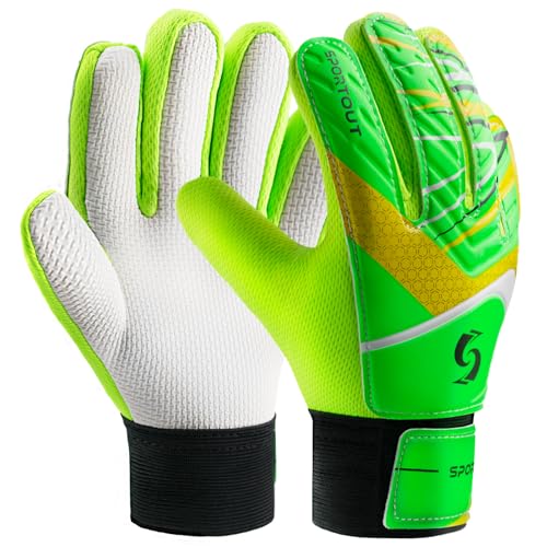 Sportout Torwarthandschuhe Kinder und Jugendliche, Fußball Torwarthandschuhe, Fußballhandschuhe, Doppeltem Schutz, Tragbarkeit, Super Halt Sportout Torwarthandschuhe Kinder und Jugendliche, Fußball Torwarthandschuhe, Fußballhandschuhe, Doppeltem Schutz, Tragbarkeit, Super Halt von Sportout