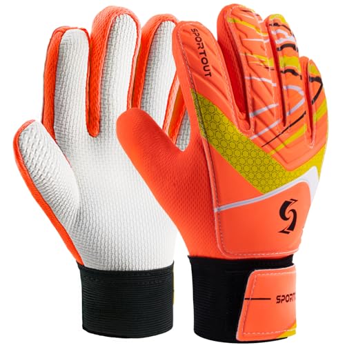 Sportout Torwarthandschuhe Kinder und Jugendliche, Fußball Torwarthandschuhe, Fußballhandschuhe, Doppeltem Schutz, Tragbarkeit, Super Halt Sportout Torwarthandschuhe Kinder und Jugendliche, Fußball Torwarthandschuhe, Fußballhandschuhe, Doppeltem Schutz, Tragbarkeit, Super Halt von Sportout
